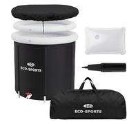 ECD Germany Vasca per Bagno di Ghiaccio Ø80 cm, Pieghevole, Set Completo con Isolamento, Vasca per Immersione 350L, Tinozza per Terapia del Freddo e Crioterapia, Portatile per Interno ed Esterno