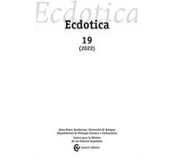 Ecdotica (2022). Vol. 19