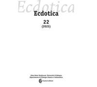 Ecdotica (2025). Vol. 22