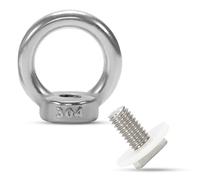 ECENCE 8 Dadi a Occhiello M6 + 8 Viti a Testa Martello Inox 304