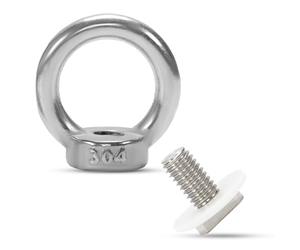 ECENCE 8 Dadi a Occhiello M6 + 8 Viti a Testa Martello Inox 304