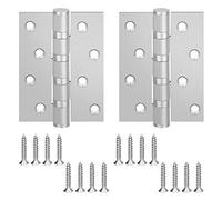 ECENCE Cerniere Porte Interne Acciaio Inox 201 2 Pezzi - Argento | Acciaio inox 201 Cuscinetti a sfera 4 punti di contatto Porte interne Legno
