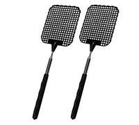 ECENCE Scacciamosche telescopici estensibili - Set da 2 - Acchiappamosche manuali robusti, lunghezza regolabile da 26 a 72 cm - Colore Nero