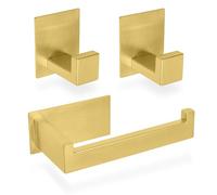 ECENCE Set Porta Asciugamani Adesivi Oro
