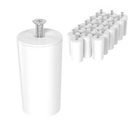 ECENCE Tappi paracolpi d'arresto per tapparelle, Set da 20 Bianco | 40mm incl. viti, Tappi d'arresto - Protezione completa delle tapparelle avvolgibili