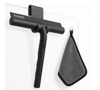 ECENCE Tergivetro Doccia in Silicone con Supporto Nero 21cm