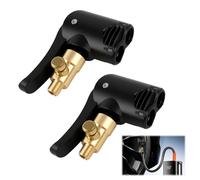 EceoThsy 2 PCS per Gonfiaggio Pneumatici di Auto Connettore Universale per Valvola Pneumatica, Ugello Gonfiabile 2 in 1 per Gonfiatori, Pompa D’Aria E Compressori -, Biciclette, Moto E Camion