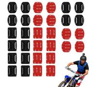 EceoThsy Compatibilità Supporti Adesivi Casco per, 32 Attacchi con Adesivo, 16 Supporti Curvi e 16 Piani per Hero 12/11/10/9/8/7/6/5/4/3,Ideali per Sport d’Azione, Casco accessories