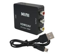 EceoThsy Convertitore Da HDMI A RCA, Adattatore HDMI A RCA, Adattatore Audio Video Con Supporto PAL/NTSC, Compatibile Con, Lettore Blu-ray, Android TV Box, Cavo USB Incluso