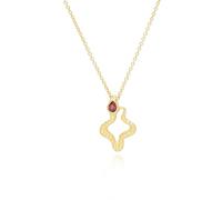 ECFEW Collana con ciondolo a forma di serpente con granato in argento sterling placcato oro