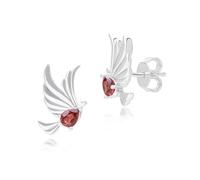 ECFEW Orecchini a lobo in argento Sterling con colomba e granato creatore