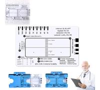 ECG 7 Step Ruler,ECG/EKG 7 Step Ruler Card for ECG/EKG Interpretation,Portable Pocket ECG EKG Card Ruler ECG Reference Guide with Protect Sheath,ECG/EKG Assessment Tool (1Pcs)