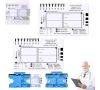 ECG/EKG 7 Step Ruler Card - Guida di Riferimento Portatile per Interpretazione ECG con Custodia Protettiva - Strumento di Valutazione (2 Pezzi)