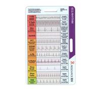 ECG/EKG Rhythm Card Tascabile, ECG/EKG RhythmCalipers Bifacciale Pocket Card ECG Rate Pocket Cards EKG Calipers Ekg Rhythm Interpretation Badge Card, Strumento Di Valutazione ECG/EKG Portatile