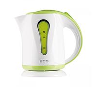 ECG green RK 1022 - Bollitore elettrico, indicatore del livello dell'acqua, design in plastica di alta qualità, senza BPA, capacità 1,0 l, 900-1100 W, in plastica, 1 litro, colore: Verde/Bianco