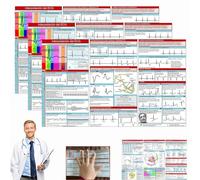 ECG Pocket Guide, ECG Pocket Card, ECG, interpretazione rapida ECG, doppia faccia Tri-fold Compact Ekg Rhythm Portable Reference Card, ECG Pocket Nurses Guide, EKG Interpretation Book per infermieri