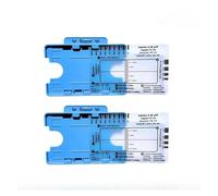 ECG - Righello a 7 fasi per interpretazione ECG, strumento di misurazione in plastica trasparente con frequenza cardiaca, intervallo PR e guide segmento ST (confezione da 2) (2 set)