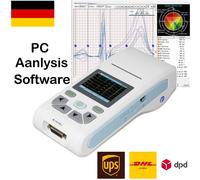 ECG90A 1 Channel 12 Lead EKG Electrocardiograph PC Software, Touch, DE Ship