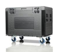 ECGOIOE Valigia per cavi da strada con ruote, 89 x 55,9 x 61 cm, professionale, impilabile, resistente, per attrezzatura audio professionale e DJ