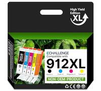 ECHALLENGE Cartucce d'inchiostro 912XL compatibili con HP 912XL, confezione multipla compatibile con HP OfficeJet Pro 8010 8012 8014 8015 8017 8020 8022 8023 8024 8025 (confezione da 4)