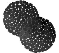 Echehi 2 Confezioni di Tappetino Lavello Cucina, 29 x 29cm, Fai da Te per Tappetini Lavello Cucina, Tappetino Cucina a Drenaggio Rapido per Piatti, Bicchieri, Verdure. Nero