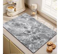 Echehi 2 pezzi Tappetino Assorbente Cucina, 40 x 30 cm Tappetino Scolapiatti Assorbente per il Bancone Della Cucina, Macchina per il Caffè. Marmo