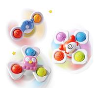 Echehi 3 Pezzi Spinner Bambini, Giochi Bagnetto Neonato, Giochi Sensoriali per Neonati. Granchi