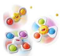 Echehi 3 Pezzi Spinner Bambini, Giochi Bagnetto Neonato, Giochi Sensoriali per Neonati. Sole