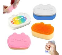 Echehi 4 Pezzi Giochi Squishy con Forma di Adorabili Gattini - Giocattolo Sensoriale Anti-Stress Morbido ed Elastico per Bambini e Adulti, per Concentrazione e Relax