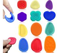 Echehi Giocattoli Sensoriali per Bambini e Adulti, 12 Pezzi con 23 Texture Uniche, Giocattoli Anti-Stress e Anti-Ansia per Autismo e ADHD, Ideali per Casa, Scuola e Ufficio. Rosso