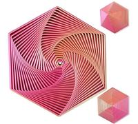 Echehi Giocattolo Fidget Fractal Gradient per Bambini e Adulti, Design Visivo a Spirale 3D Allevia L'ansia, Rilascia i Giocattoli Rtress. Rosa Sfumato