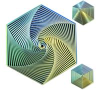 Echehi Giocattolo Fidget Fractal Gradient per Bambini e Adulti, Design Visivo a Spirale 3D Allevia L'ansia, Rilascia i Giocattoli Rtress. Verde Sfumato