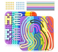 Echehi Giochi Sensoriale a Doppia Faccia in Silicone, Adatto a Bambini e Adulti per Alleviare Stress, Ansia e ADHD. Quadrato