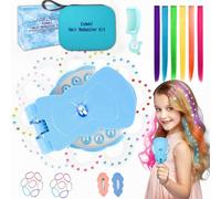 Echehi Kit Hair Bedazzler Con 300 Pz Brillantini Capelli, Kit Accessori Capelli Bambina Con Borsa Organizer, 6 Pz Extension Capelli Clip, Pettine, Forcine Per Capelli, Elastico Per Capelli Per Ragazze