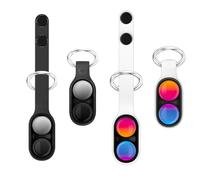 Echehi Lot de 2 porte-clés Fidget. Blanc, Noir
