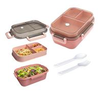 Echehi Porta Pranzo con Scomparti, Portapranzo Integrato a 2 Strati, Schiscetta Pranzo a Tenuta Stagna con Posate per Lavoro, Scuola, Picnic