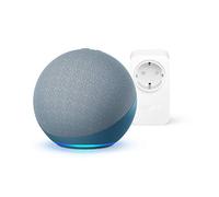 Echo (4ª generazione), Audio di alta qualità, Ceruleo + Amazon Smart Plug (presa intelligente con connettività Wi-Fi), compatibile con Alexa - Kit di base per Casa Intelligente