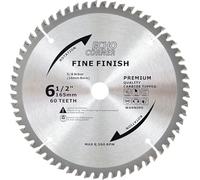 Echo Corner Lama per sega circolare TCT da 165 mm, foro da 16 mm, 60 denti, 165 x 1,4 x 2,2 x 16 x 16 x 60 T, taglio fine fine finitura a taglio trasversale in legno compensato impiallacciato MDF