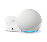 Echo Dot (5ª generazione) | Bianco ghiaccio + WiZ Presa intelligente, compatibile con Alexa - Kit di base per Casa Intelligente