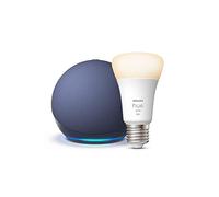 Echo Dot (5ª generazione) | Blu notte + Philips Hue White Lampadina LED Smart (