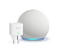 Echo Dot (5ª generazione, modello 2022) | Bianco ghiaccio + Meross Matter Presa Smart, compatibile con Alexa - Kit di base per Casa Intelligente