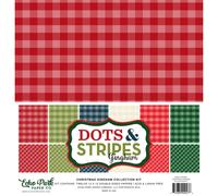 Echo Park Paper Company Christmas Gingham Collection Kit paper Red/Gr