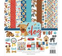 ECHO PARK PAPER COMPANY LMD198016 I LOVE MY DOG COLL KIT 12X12, Carta, Taglia unica