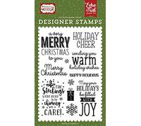 Echo Park Paper Company Warm Holiday Wishes Set di timbri, Multi