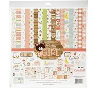 ECHO PARK PAPER COMPANY Collezione Bambina 12X12 Kit, Rosa, Giallo, Verde, Blu, taglia unica