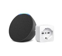 Echo Pop | Antracite + TP-Link Tapo Presa intelligente, compatibile con Alexa - Kit di base per Casa Intelligente