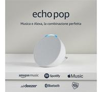 Echo Pop Bianco Ghiaccio - Smart speaker compatto con Alexa e audio potente