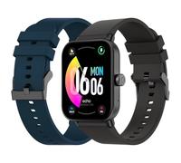 ECHO Rainbow Lite - Orologio da uomo da 1,83", grigio metallo, chiamata Bluetooth/wireless e sensori sanitari, modalità sportive con coaching, 2 cinturini in gomma, leggero e impermeabile, per