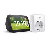 Echo Show 5 (3ª generazione) | Antracite + TP-Link Tapo Presa intelligente, compatibile con Alexa - Kit di base per Casa Intelligente