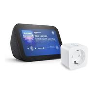 Echo Show 5 (3ª generazione) | Antracite + WiZ Smart Plug (Tipo F), funziona con Alexa - Kit Smart Home, con Alex Early Access
